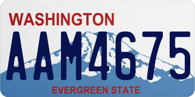 WA license plate AAM4675