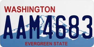 WA license plate AAM4683