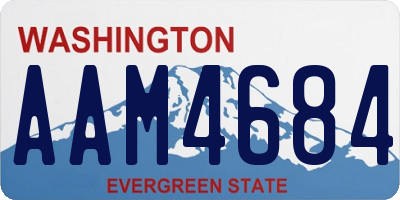 WA license plate AAM4684