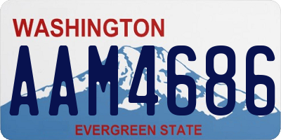 WA license plate AAM4686