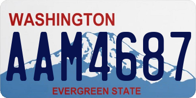 WA license plate AAM4687