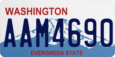 WA license plate AAM4690
