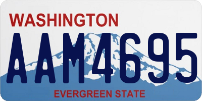 WA license plate AAM4695