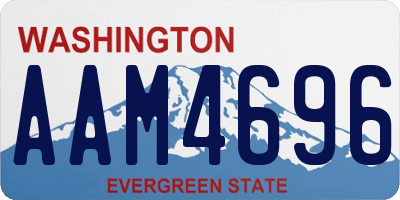 WA license plate AAM4696