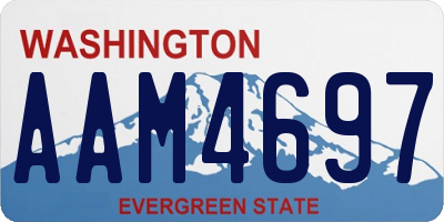 WA license plate AAM4697