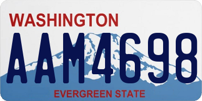 WA license plate AAM4698