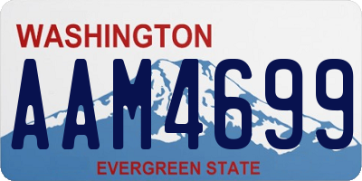 WA license plate AAM4699