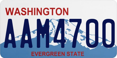 WA license plate AAM4700