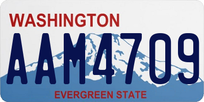 WA license plate AAM4709