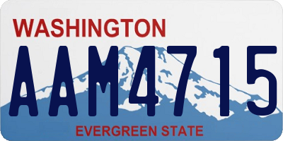 WA license plate AAM4715