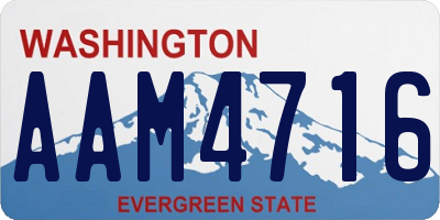 WA license plate AAM4716