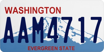 WA license plate AAM4717