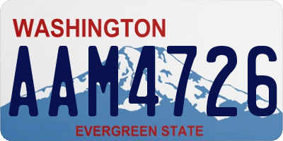 WA license plate AAM4726