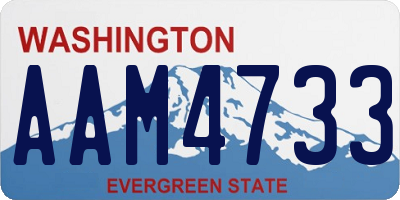 WA license plate AAM4733
