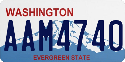 WA license plate AAM4740