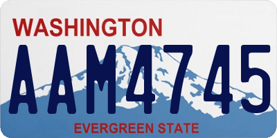 WA license plate AAM4745