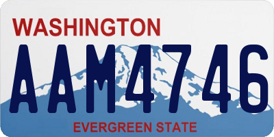 WA license plate AAM4746