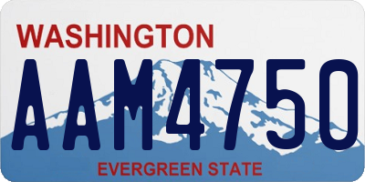 WA license plate AAM4750