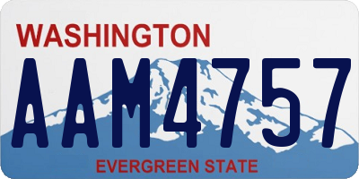WA license plate AAM4757
