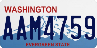 WA license plate AAM4759