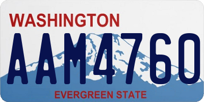 WA license plate AAM4760