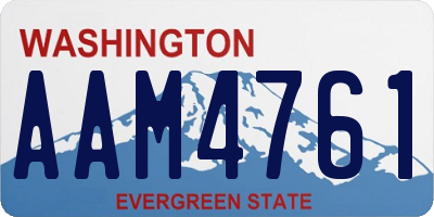 WA license plate AAM4761