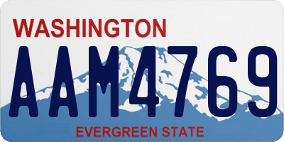 WA license plate AAM4769