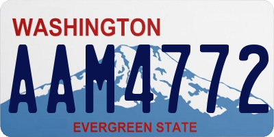 WA license plate AAM4772