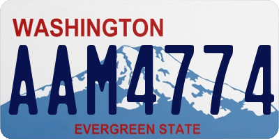 WA license plate AAM4774