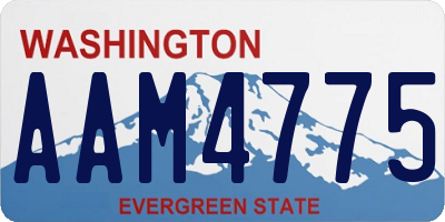 WA license plate AAM4775