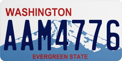 WA license plate AAM4776