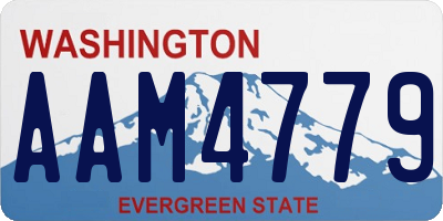 WA license plate AAM4779