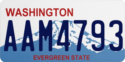 WA license plate AAM4793