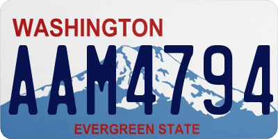 WA license plate AAM4794