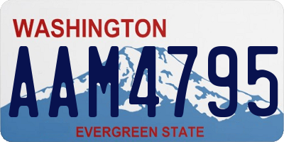 WA license plate AAM4795