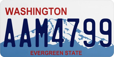 WA license plate AAM4799