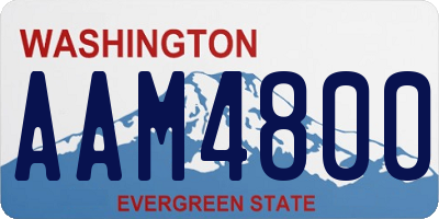WA license plate AAM4800
