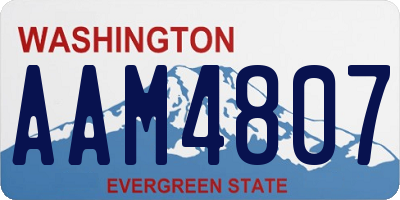 WA license plate AAM4807