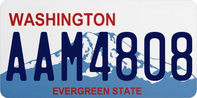 WA license plate AAM4808