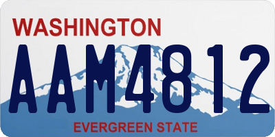 WA license plate AAM4812