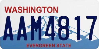 WA license plate AAM4817
