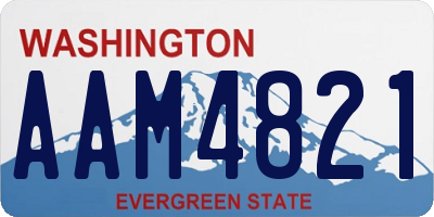 WA license plate AAM4821