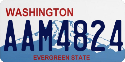 WA license plate AAM4824