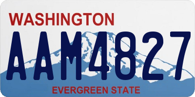 WA license plate AAM4827