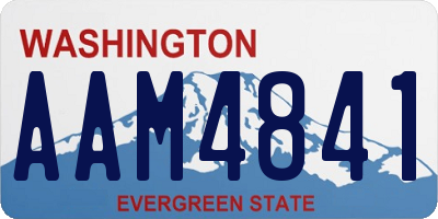WA license plate AAM4841