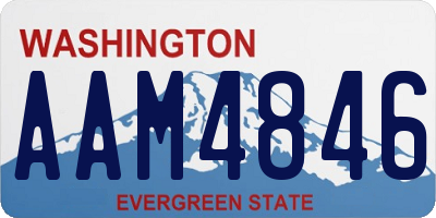 WA license plate AAM4846