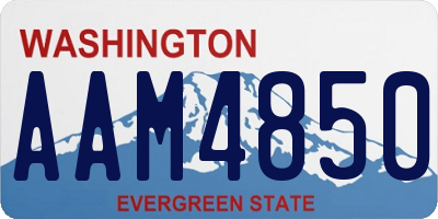 WA license plate AAM4850