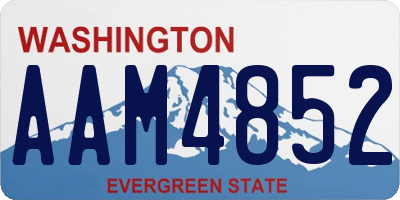 WA license plate AAM4852