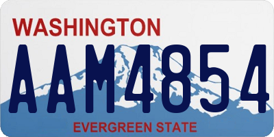 WA license plate AAM4854