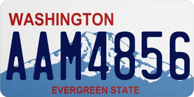 WA license plate AAM4856
